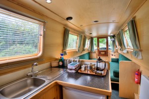 Interior of one of our self drive narrowboats